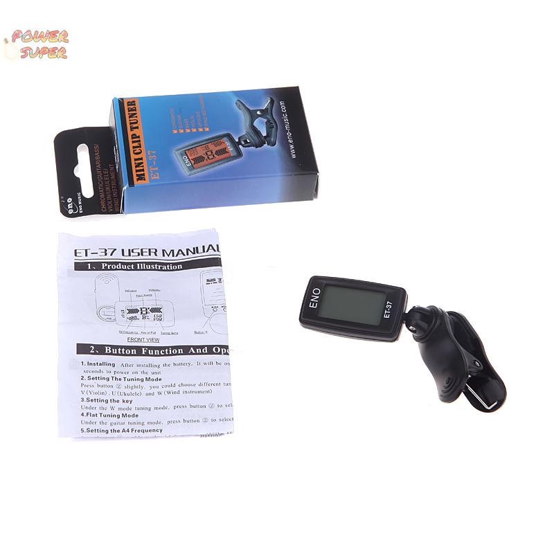 ENO ET-37  LCD Mini Clip-on Electronic Guitar Chromatic Bass Violin Ukulele Tuner Wind Instrument Universal