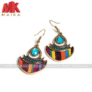 Khuyên Tai Dạng Hạt Vintage MK MAIKA Mẫu Dài MKKT118, khuyên tai thời trang độc đáo, phong cách retro, phù hợp đi biển