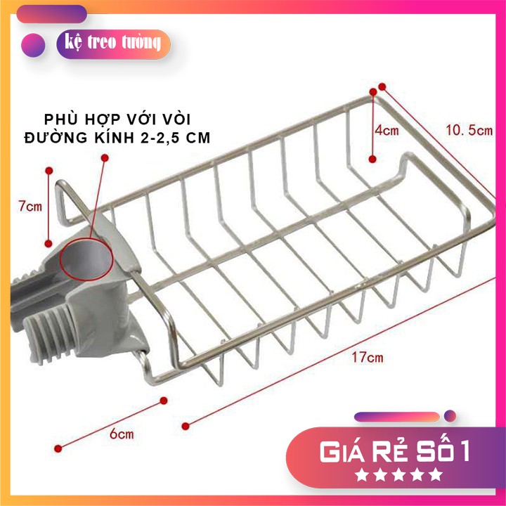 [HÀNG LOẠI 1] kệ inox gắn vòi nước để đồ tiện lợi