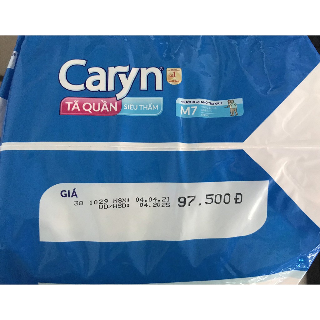 Tã Bỉm Quần Người Lớn Caryn Siêu Thấm Size M7/L6