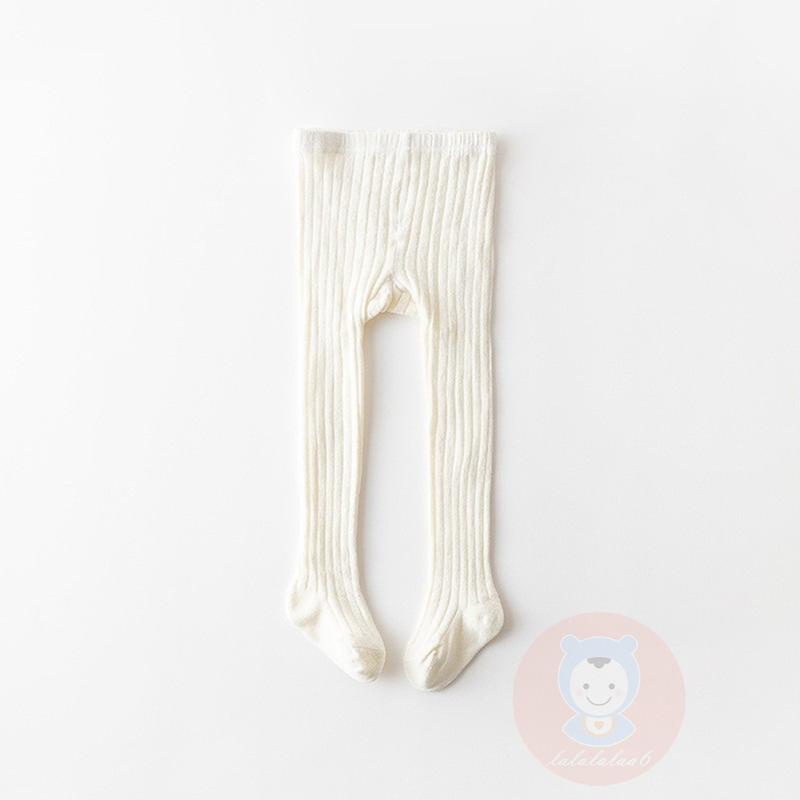 Laa6-infant Quần Tất Bé Gái Với Màu Trơn, Eo Thun Đôi Kim Pit Strip