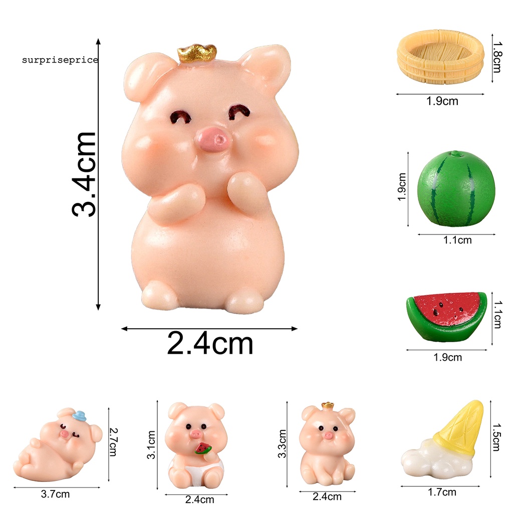 Mô Hình Chú Heo Mini Dễ Thương Dùng Trang Trí Nhà Búp Bê