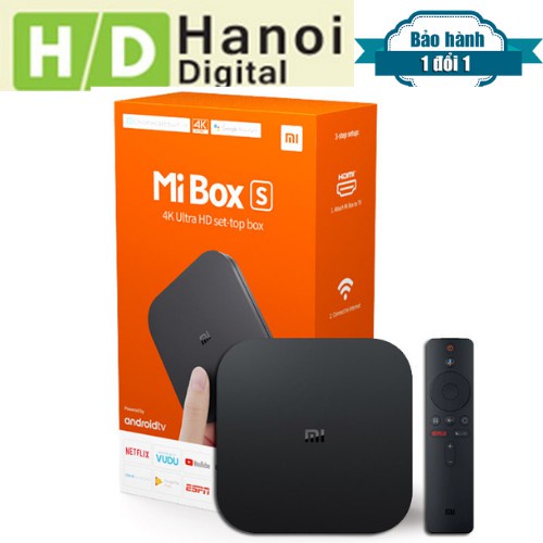 [Mã 155ELSALE giảm 7% đơn 300K] Android Tivi MIBOX S 4K GLOBAL 2020- Mi box S 4K Quốc Tế Model MDZ-22-AB BH 12 THÁNG