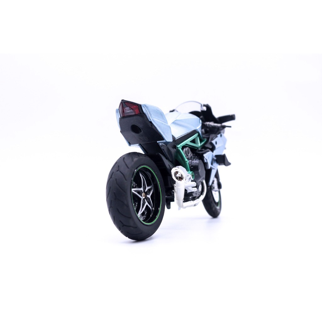 XE MÔ HÌNH MOTO Kawasaki H2R có ĐÈN, ÂM THANH | HUAYI MODEL tỷ lệ 1:12