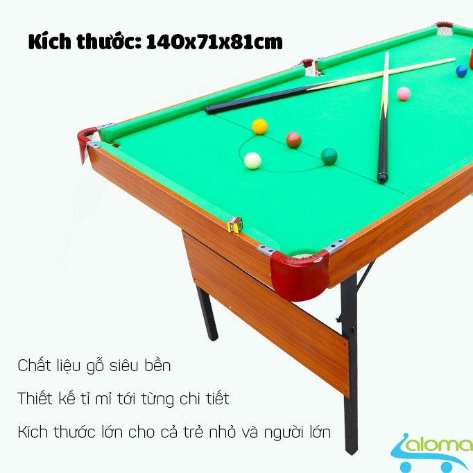 (Siêu rẻ)⚡Bàn Bi-A bằng gỗ Table Top Pool Table TTP-140 kích thước Lớn ⚡140x74x81⚡(CM)