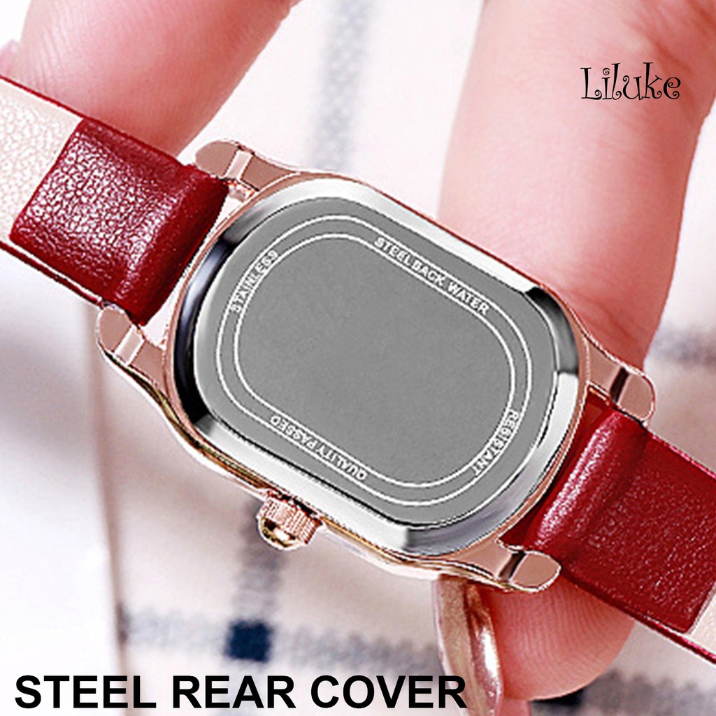 Đồng Hồ Đeo Tay Mặt Vuông Nhỏ Phong Cách Retro Dành Cho Nữ