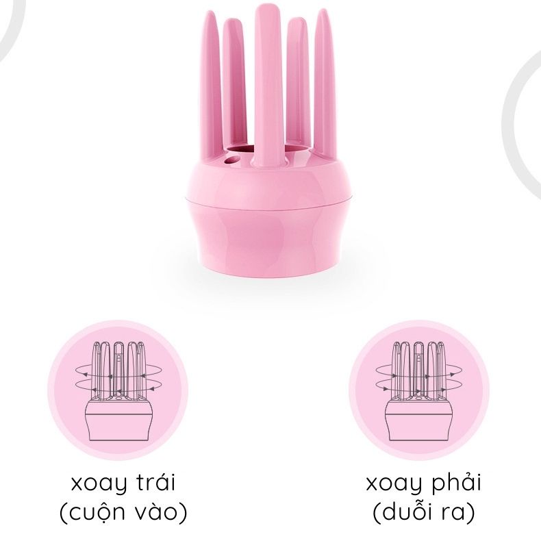 Máy Uốn Tóc - Làm Xoăn Xoay Tự Động 360 Độ Tạo Kiểu Uốn Tóc Gợn Sóng VIVID & VOGUA - BH 1 Năm