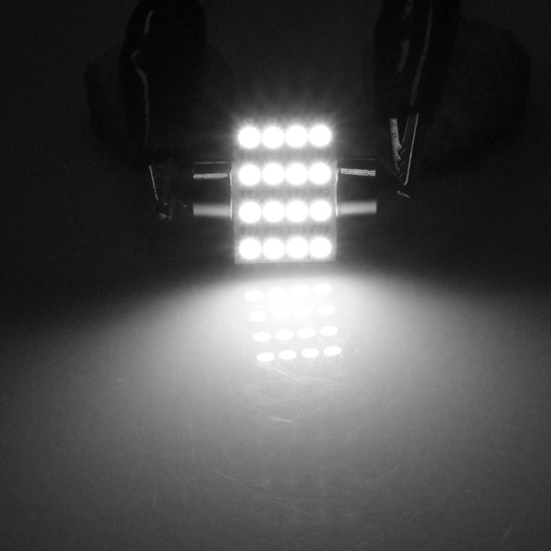 1 Đèn LED 3528 16SMD 31mm Gắn Biển Số Xe Hơi