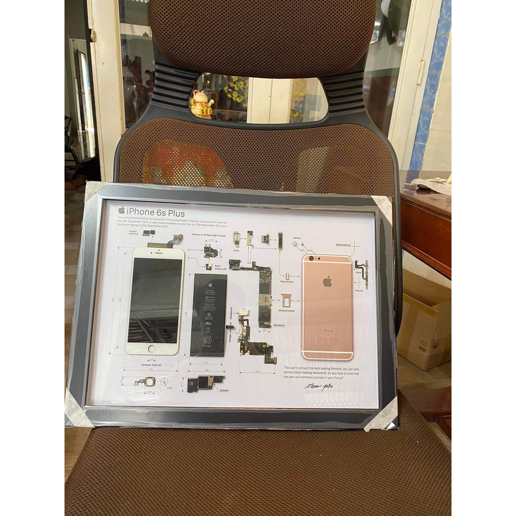 Khung tranh tiêu bản trưng bày linh kiện iPhone - Khổ A3