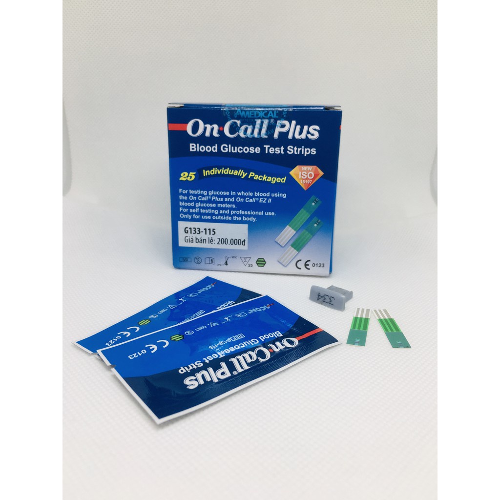 Que thử đường huyết ON-CALL Plus 25 que(HÀNG CHÍNH HÃNG )