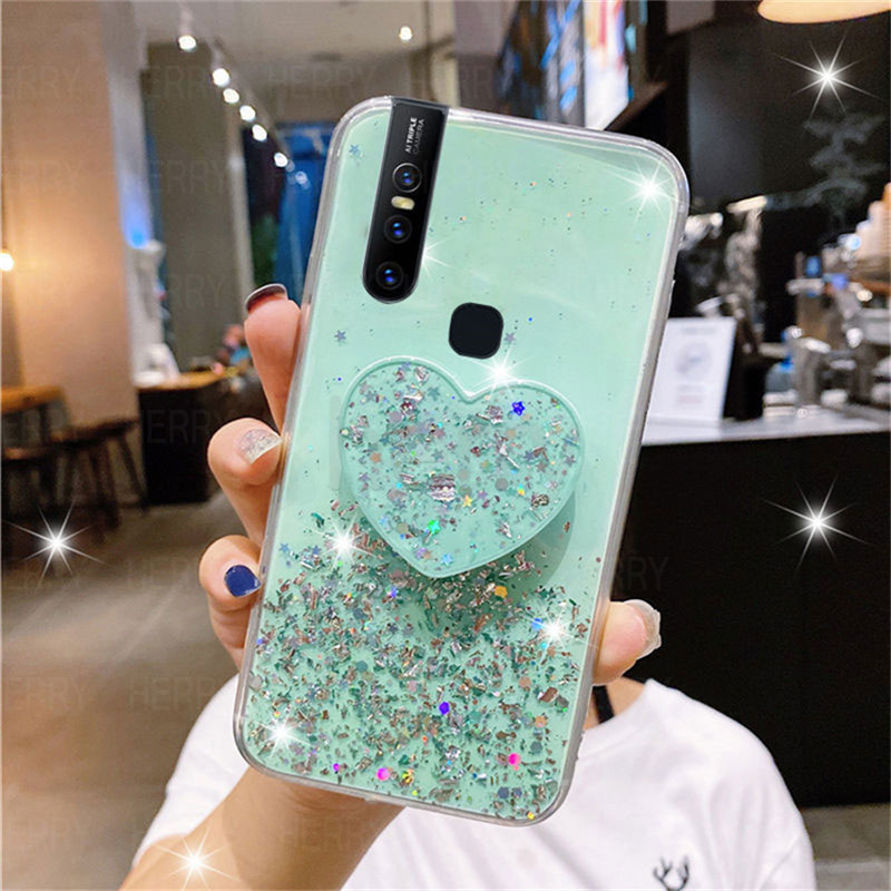 Ốp lưng TPU Bầu trời đầy sao tỏa sáng Có giá đỡ điện thoại di động vỏ điện thoại Cho Vivo Y31 Y11 Y12 Y12i Y15 Y17 Y19 U10 Y91 Y91i Y93 Y95 Y20 Y20i Y20S Y30 Y50 Y91C Chống Sock Chống Trầy Chống vết dầu