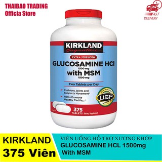 Viên uống Glucosamine HCL 1500mg With MSM 1500mg glucosamine Kirkland 375 Viên