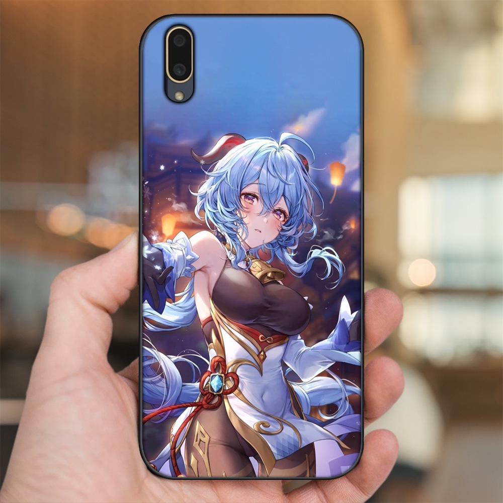 Ốp lưng Vivo V11 viền đen in hình Ganyu Genshin Impact