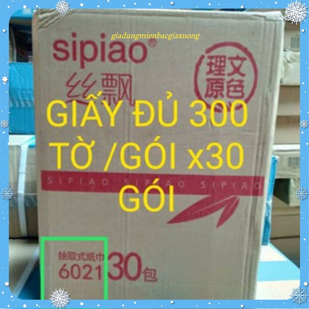 THÙNG 30 GÓI GIẤY ĂN GẤU TRÚC SIPIAO 6021/ 6064 CÔ GÁI SIÊU DAI  GIÁ SỈ 2021.
