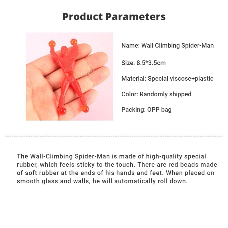 Đồ Chơi Nén Lòng Bàn Tay Dính Tường Phát Nhạc Hình Người Nhện Gà Trống