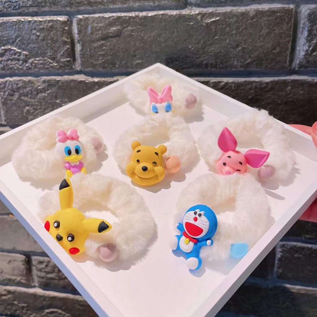 Tender afternoons Dây buộc tóc hình gấu nhồi bông dễ thương thời trang cho nữ