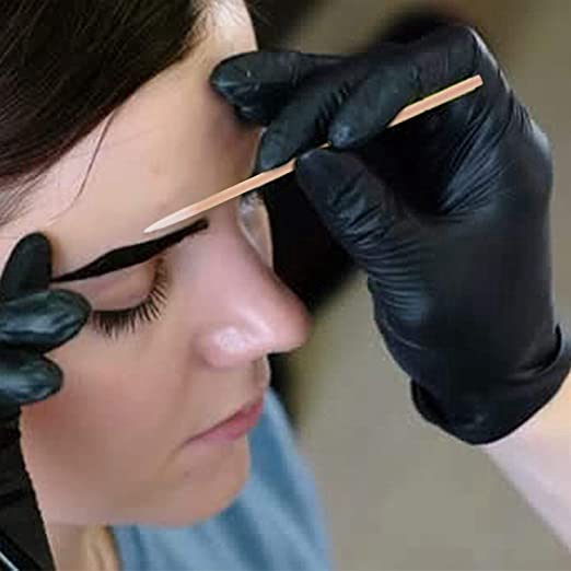 100 Pcs Single-ended Ultra-fine Eyebrow Cotton Swab/ Multipurpose Long Wood Handle Swabs/ Disposable Soft Makeup Cleaning Buds