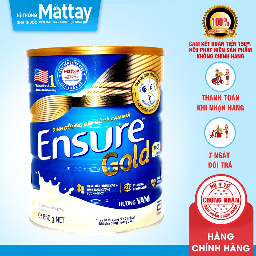 ✅ Sữa Ensure gold 850g - Bổ Sung Khoáng Chất Cần Thiết Cho Cơ Thể.