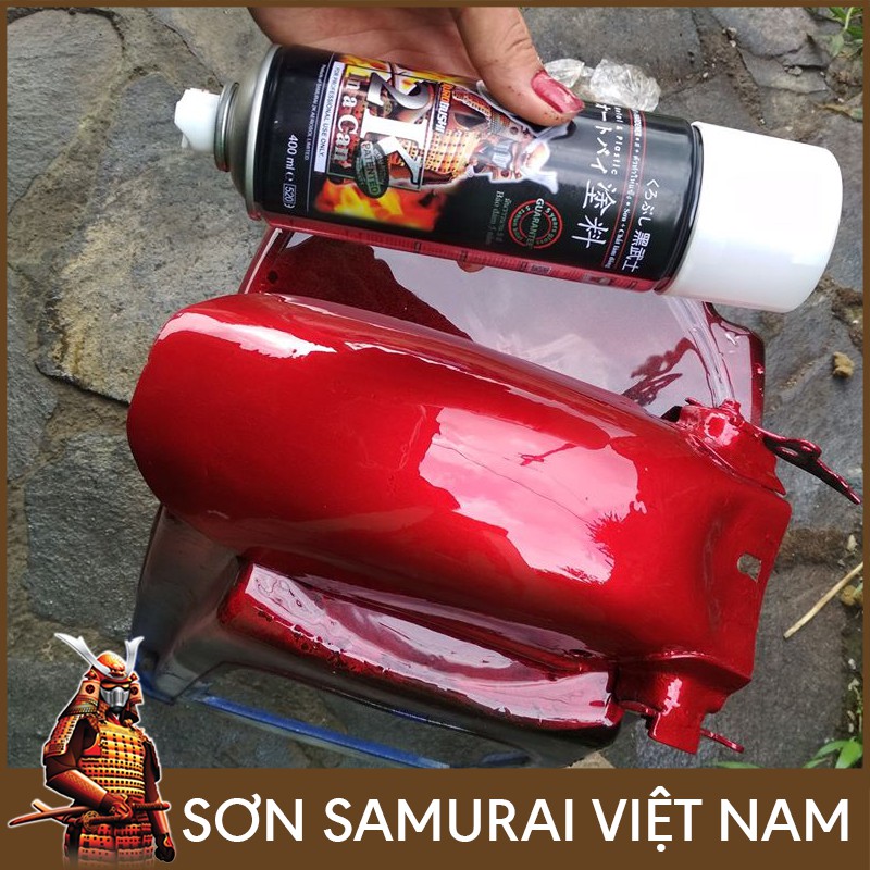 Màu Đỏ Sáng Sơn Samurai - Combo Màu Đỏ S138 Sơn Xịt Samurai