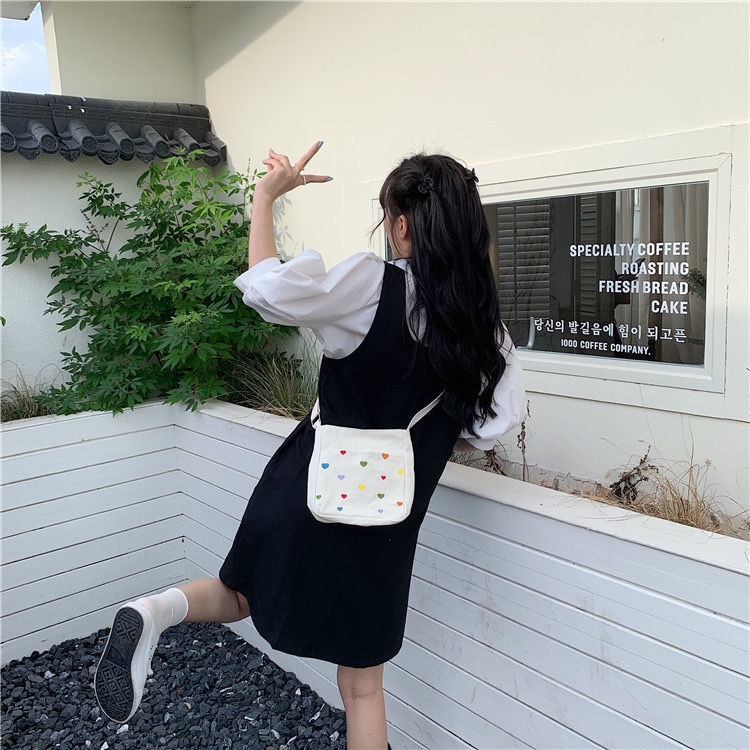 ENVIROSAX dễ thương thêu túi nhỏ đeo vai túi chéo đơn giản túi điện thoại di động học sinh