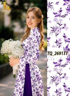 Vải áo dài hoa nhí