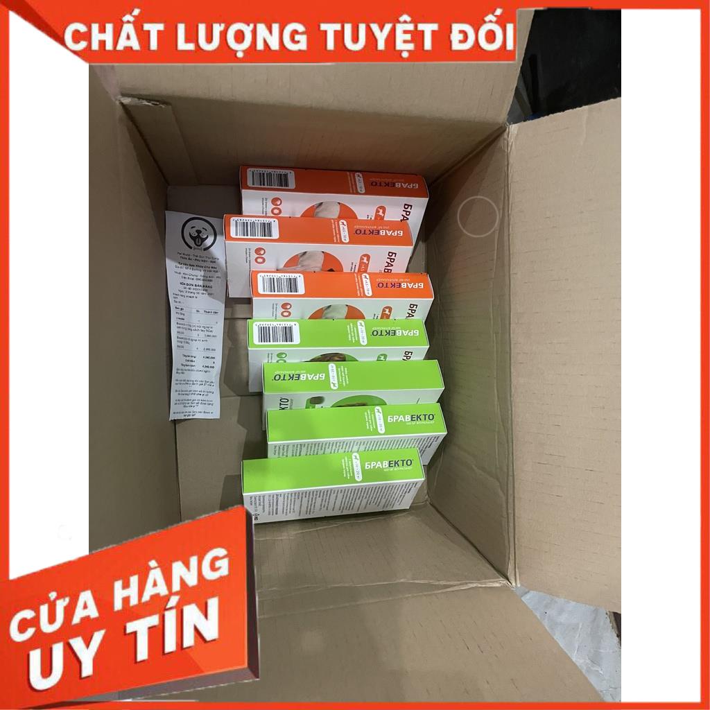 BRAVECTO chính hãng ( đủ các số ký ), loại bỏ ve-rận, de-modex