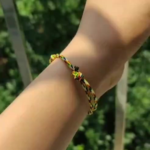 Vòng tay chỉ ngũ sắc tây tạng may mắn bện handmade xoắn giữa xinh xắn, bình an -  DIY TUỆ LÂM | BigBuy360 - bigbuy360.vn