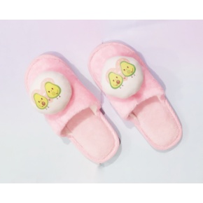dép lông quả bơ DTN36 giữ ấm dễ thương  avocado cute hoạt hình đi trong nhà