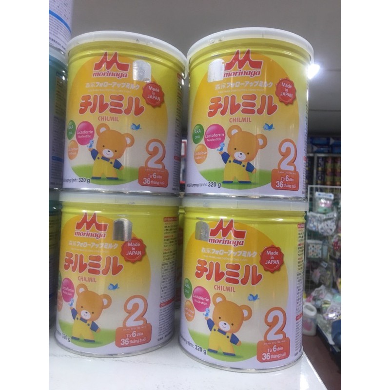 Sữa bột Morinaga số 2 dành cho trẻ từ 6-36 tháng tuổi lon 320g