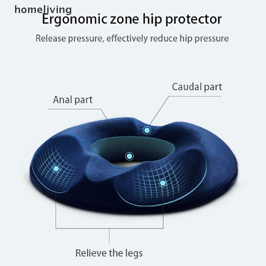 Đệm Ngồi Hình Bánh Donut Mềm Mại Thoải Mái Chống Bệnh Trĩ Tiện Dụng