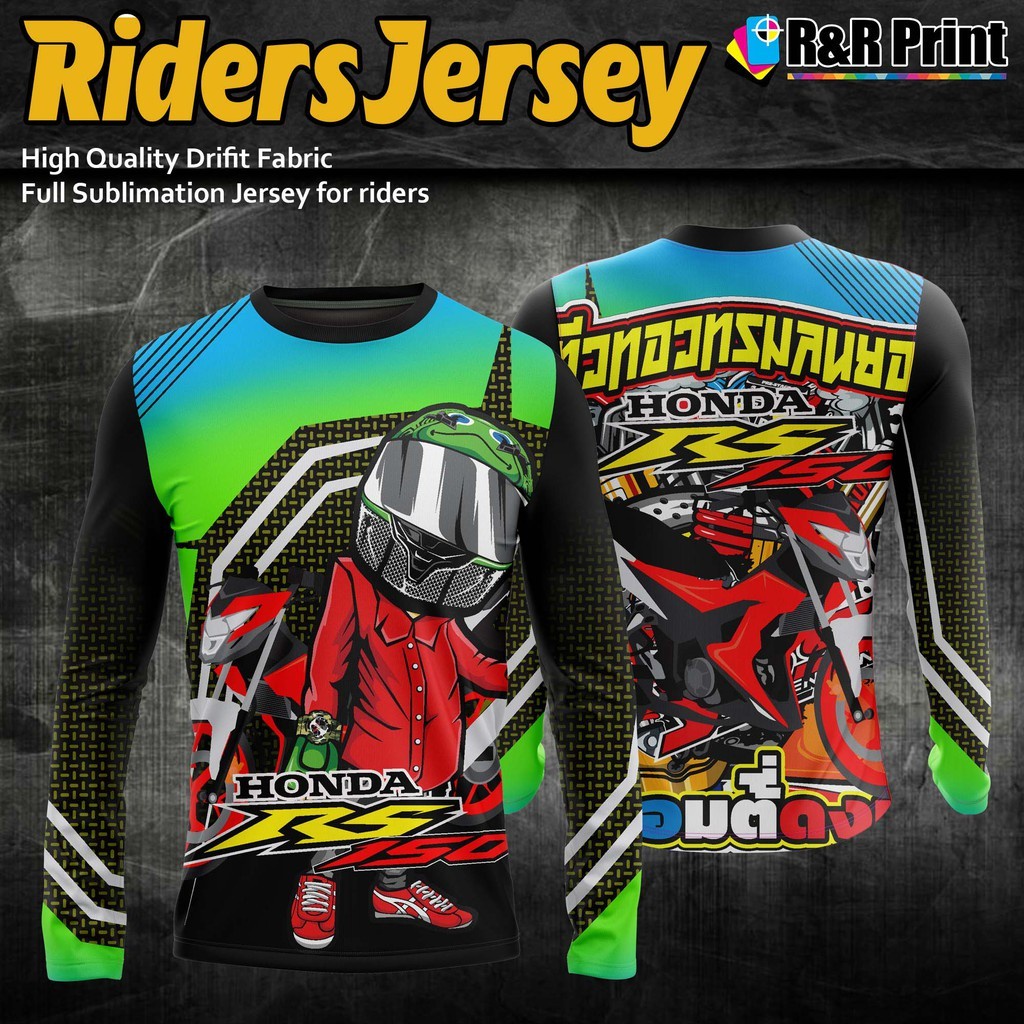 Áo Đạp Xe Tay Dài 150 full rs honda Thăng Hoa Kiểu Thái Lan look Forridersmotorcycle jersey