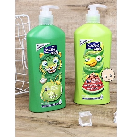 Sữa tắm trẻ em Suave kids dưa hấu và táo 532ml