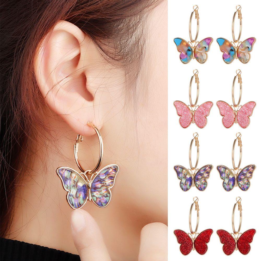 Khuyên Tai Mặt Hình Bướm Thời Trang Thường Ngày