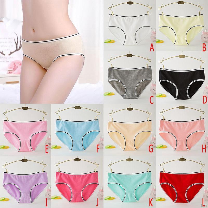 Quần lót cotton màu trơn thời trang nữ tính