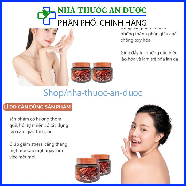 Tẩy da chết toàn thân quế hồi cà phê Nga - Hũ 380