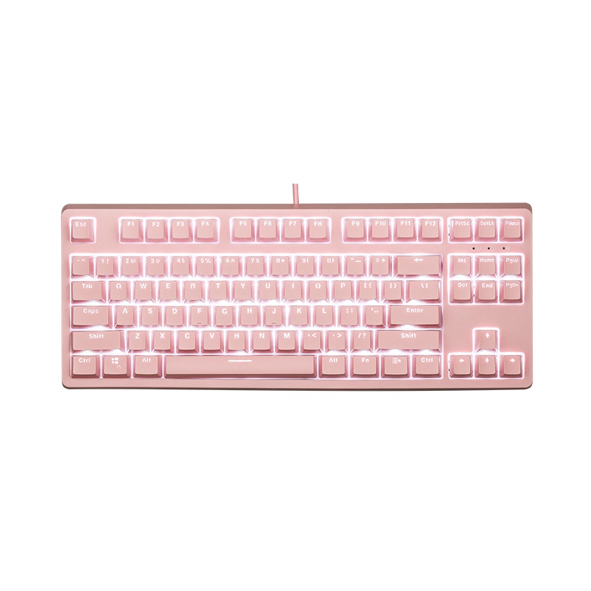 Bàn Phím Cơ E-DRA EK387 Pink Huano Switch - EK387 Màu hồng cực kute - Hàng chính hãng BH 2 năm