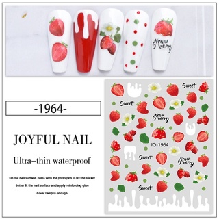 sticker dán móng tay nail 3d hoa quả mẫu mới