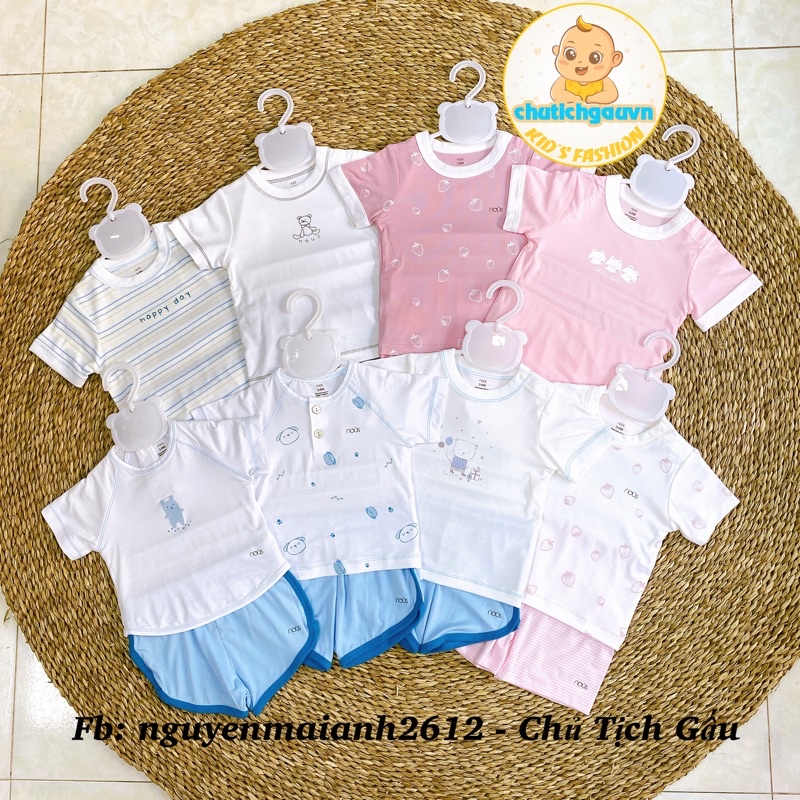 [ NOUS ] Bộ cộc tay cài vai cho bé hãng Nous