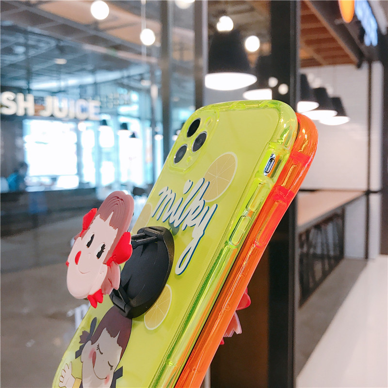 Ốp Điện Thoại Mềm Chống Sốc In Hình Bé Gái + Giá Đỡ Cho iPhone 12 Pro max iPhone11 Pro max SE2020 7plus 8plus 6plus XR xs XSMAX | BigBuy360 - bigbuy360.vn