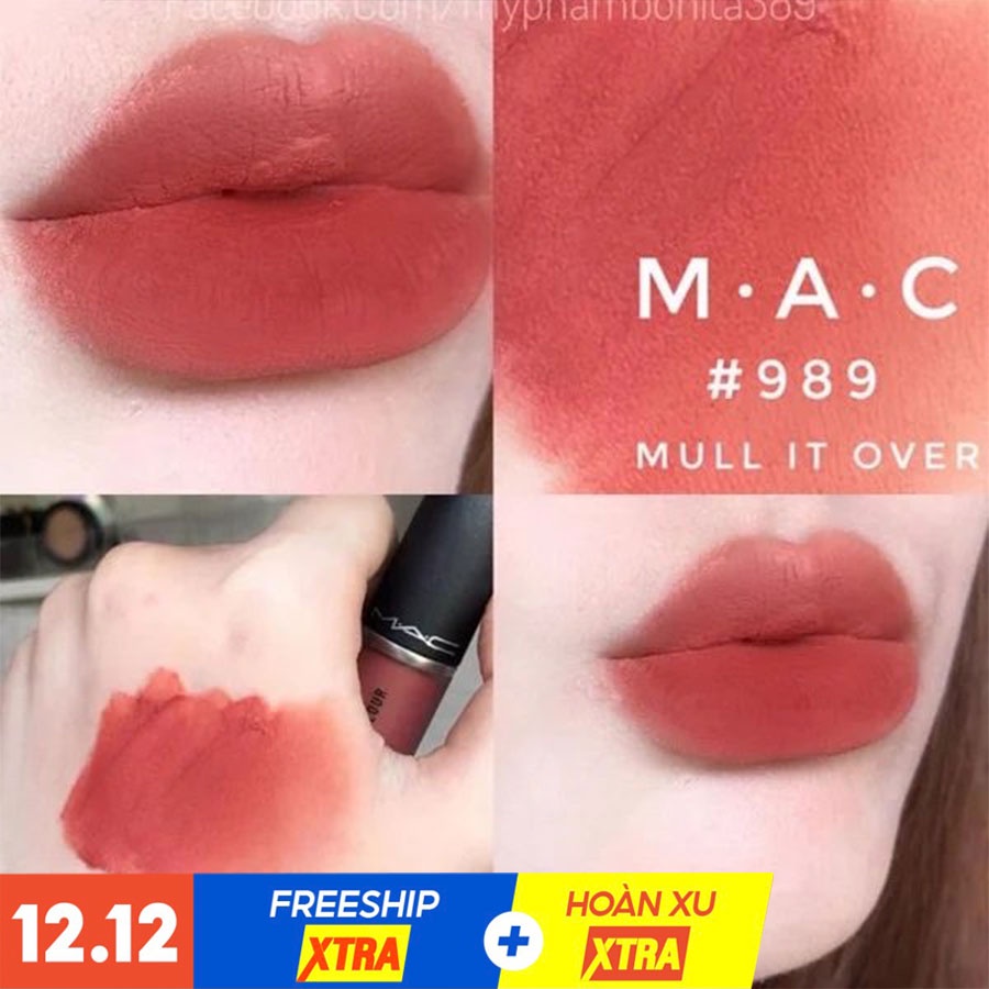 Son kem Mac chính hãng Power kiss liquid 998, 991, 989, 992 full box có bill date tới 2023