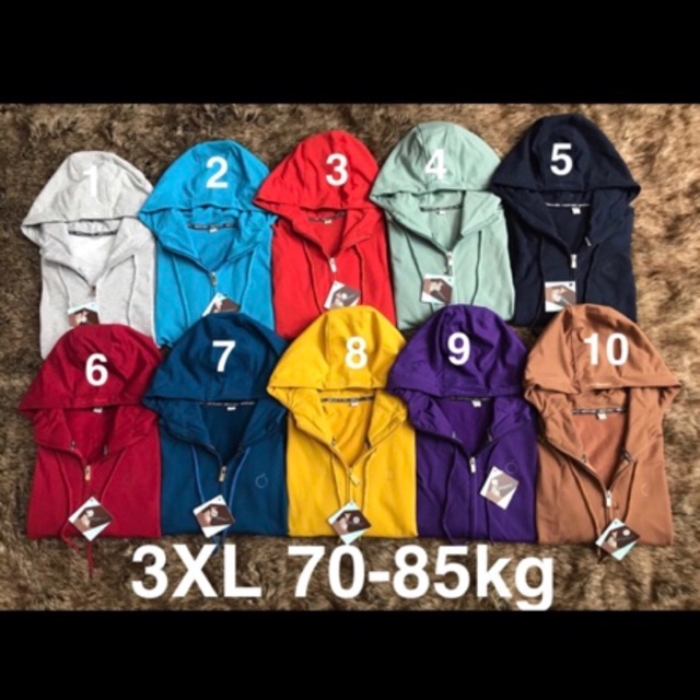 Áo khoác size Đại XXXL dưới 85kg
