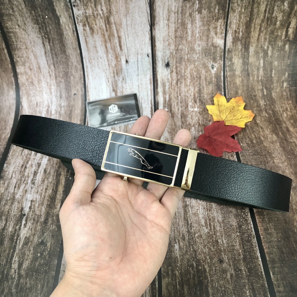 Thắt Lưng Nam Da Bò Thật 100% Siêu Mềm, Dây Lưng Da Bò Mộc Khóa Lăn Màu Đen - BH 24 Tháng