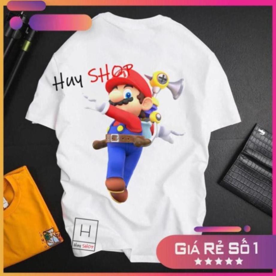 Áo thun Mario Cute dễ thương - Áo thun Hàn Quốc Unisex - Áo thun tay lỡ - Áo thun cặp đôi - Áo thun Hàn Quốc 876