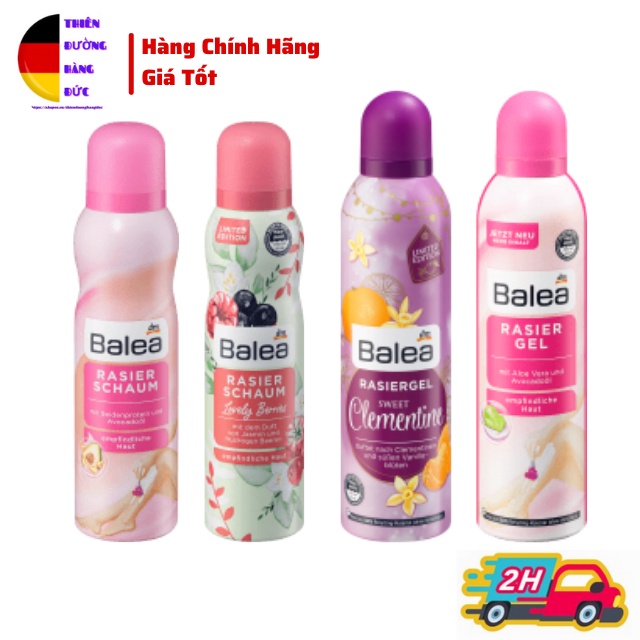 Bọt/Gel cạo lông Baleal Đức toàn thân và bikini dành cho nữ 150&amp;200ml