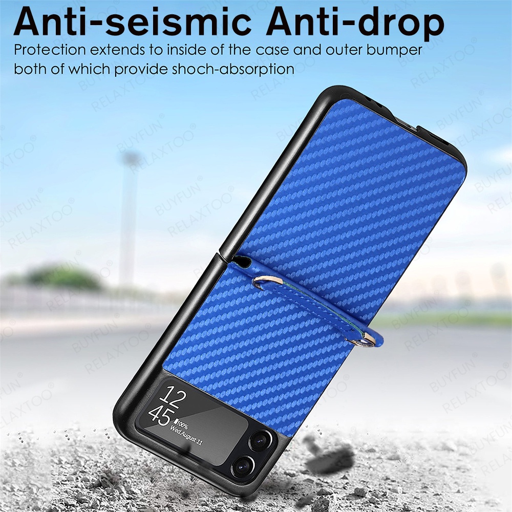 ZFlip3 Case With Lanyard Cover for Samsung Galaxy Z Flip 3 5G Flip3 Case Slim Hard PC