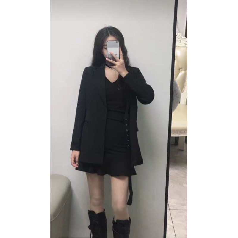 Đầm body ôm cổ V đuôi cá nhún , siêu tôn dáng | BigBuy360 - bigbuy360.vn