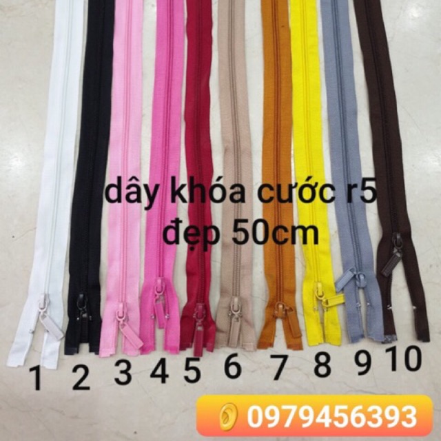 Dây khoá kéo HKK cước đẹp R5- 50cm