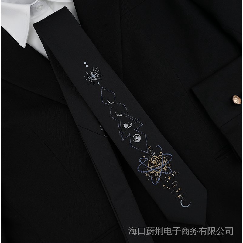 Cà Vạt Đồng Phục jk Chính Hãng Họa Tiết Hoa Hồng/Voi/Ngôi Sao Chính Hãng Cho Nam Và Nữ dk