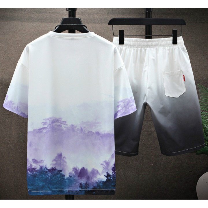 Bộ Thể Thao In Loang Màu Chất Thun Lạnh Mềm Mịn, Không Ra Màu (GANẼNX)