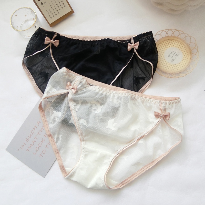 Quần Lót Ren Nữ Họa Tiết Cá Heo Mềm Mịn Thoáng Mát P309